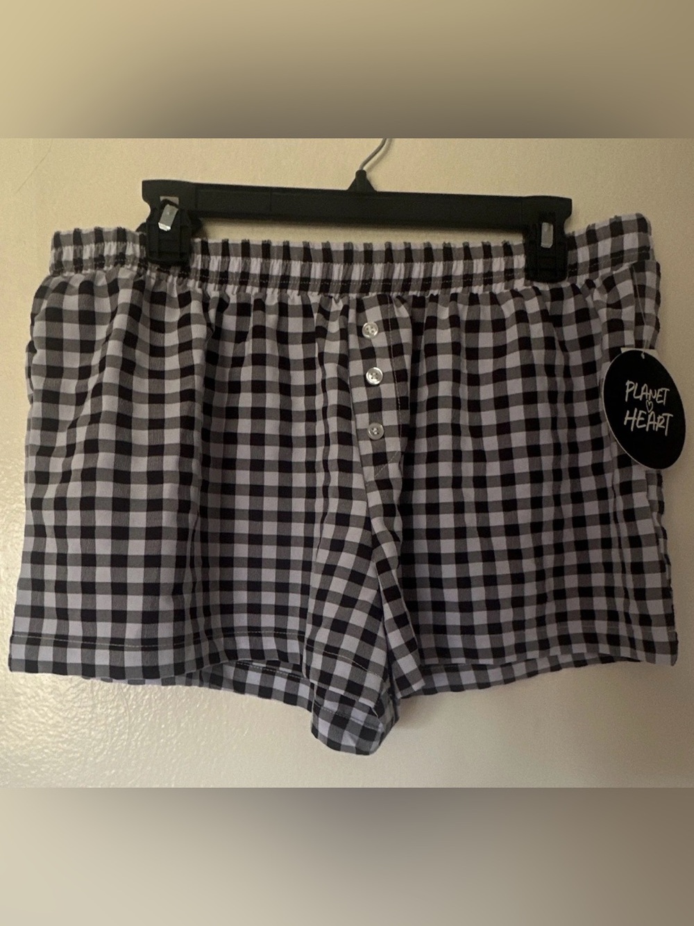 Black & White Gingham Women’s Shorts